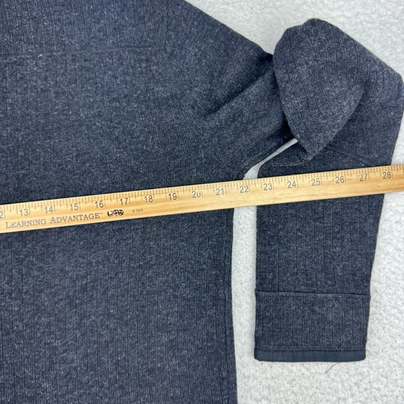 Prana‎ Trask Sweater Men's Medium 1/4 Zip Pullover Ribbed Wool Blend Gray - Picture 6 of 10